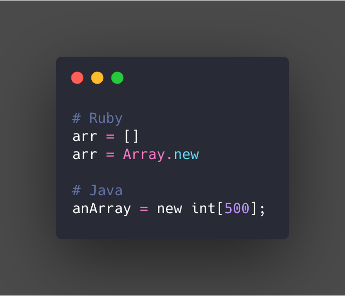 array definitions in ruby and java array definitions in ruby and java